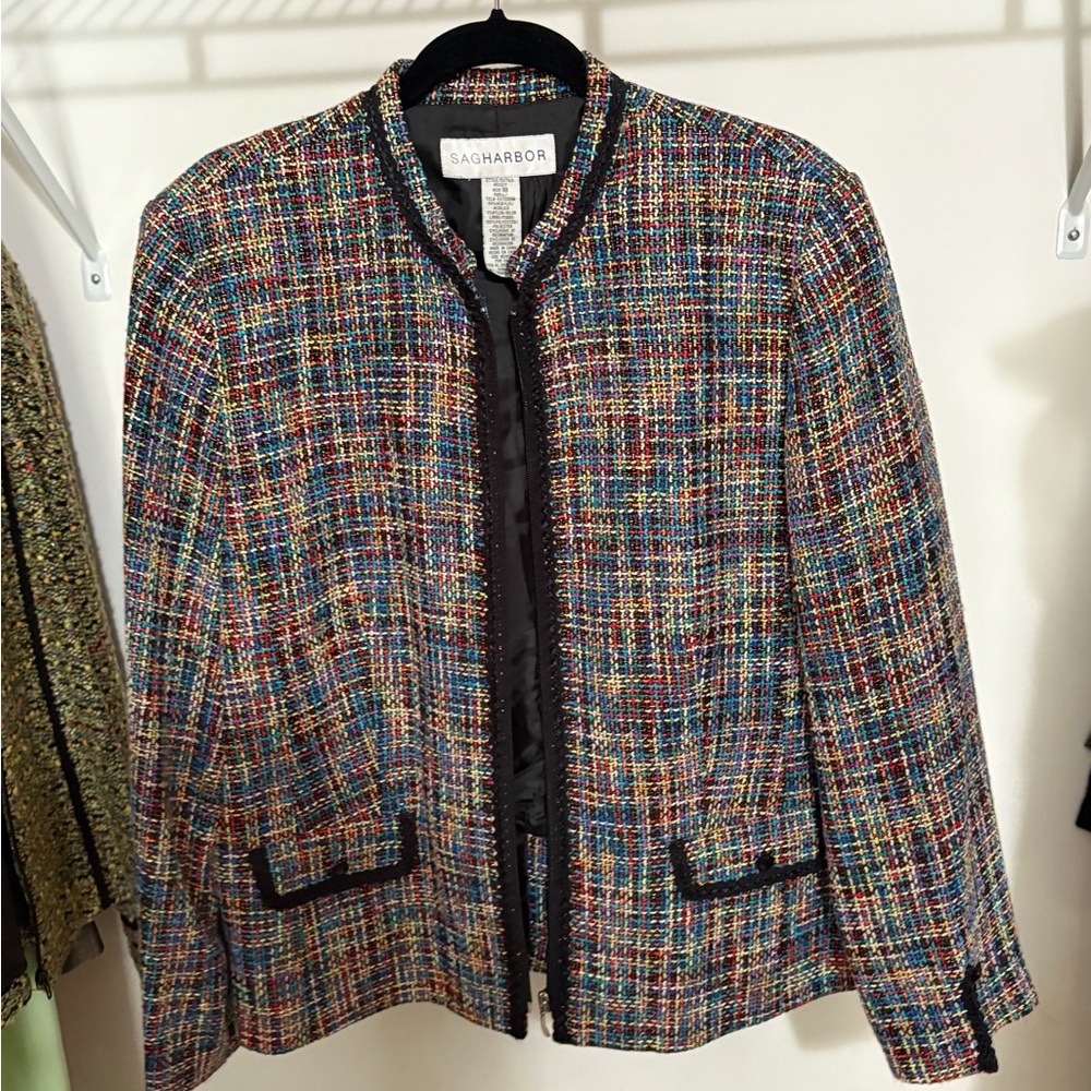 Multicolor Tweed Women's Jacket